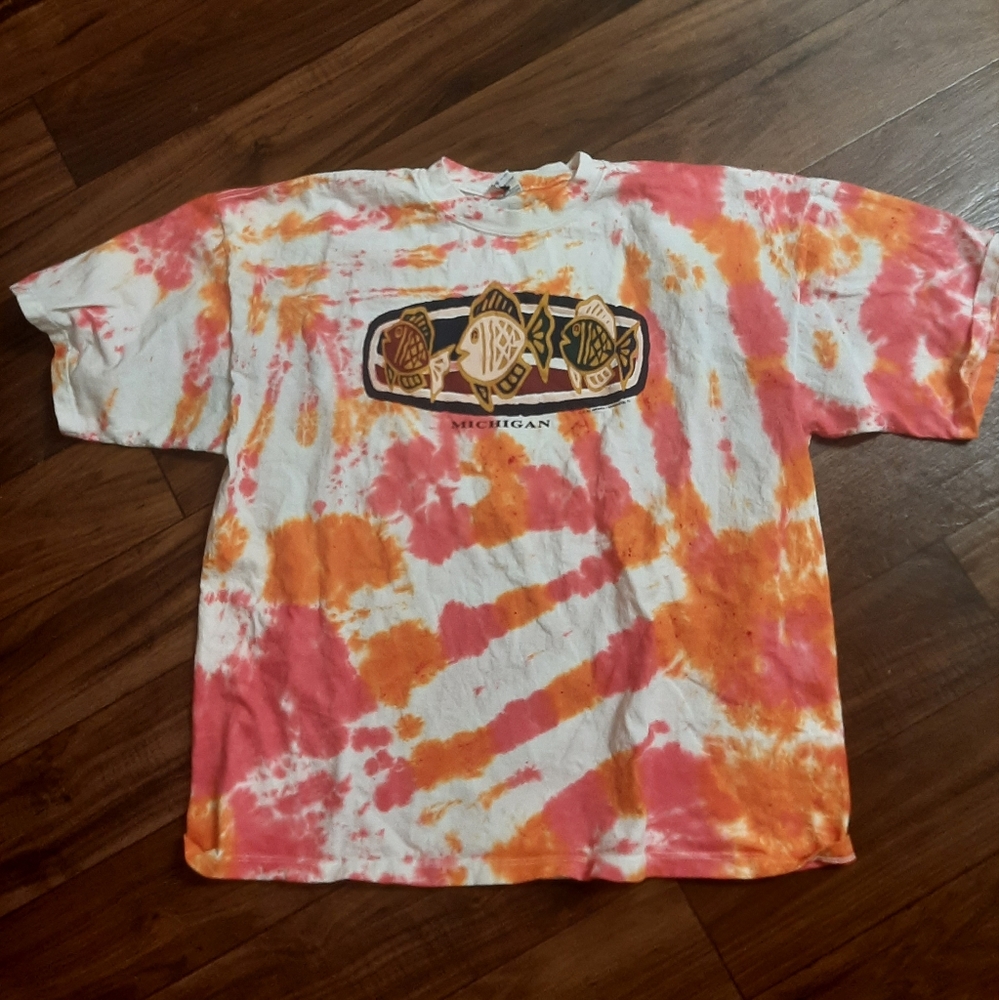 vintage michigan tie dye